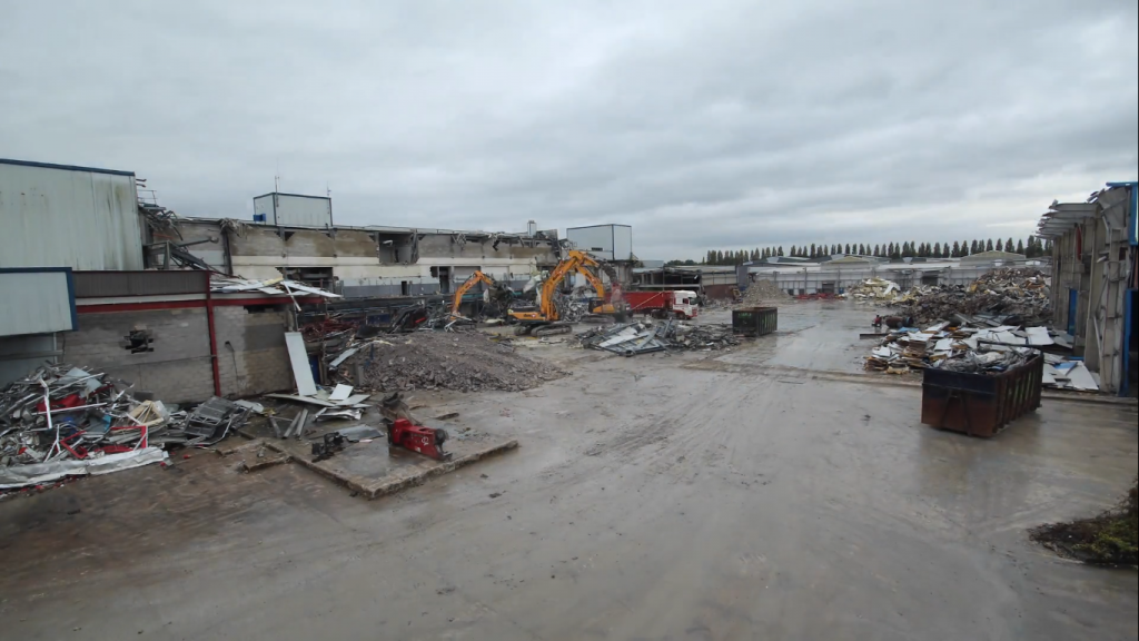 Former Guardian Print works Demolition Time-lapse